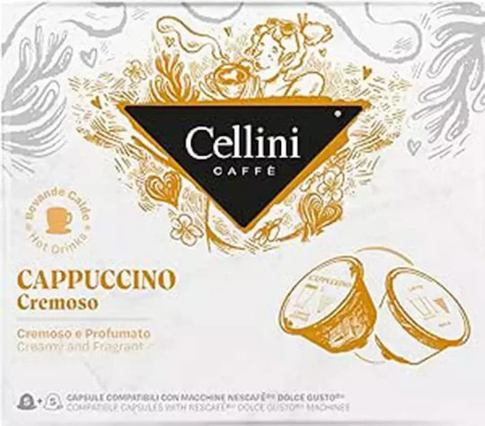 Cellini Капсули Cappuccino Съвместими с машина Dolce Gusto 10капси