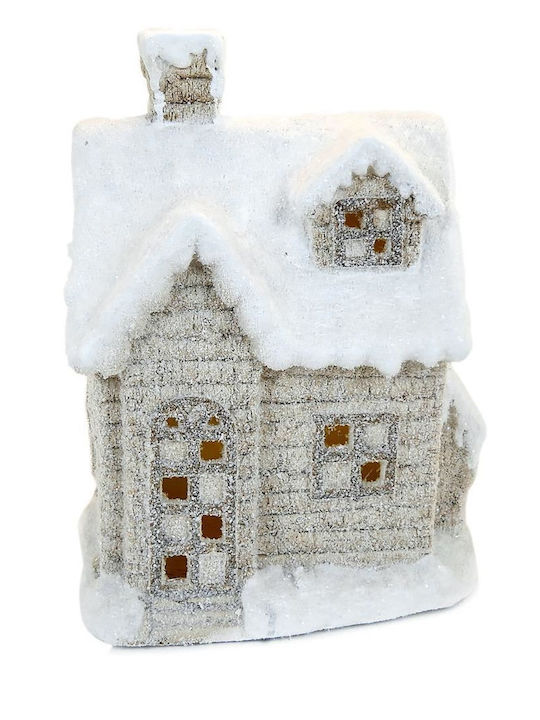 Chomik Crăciunescă Iluminată Decorativă Ceramică Scenă 36x25x18cm.