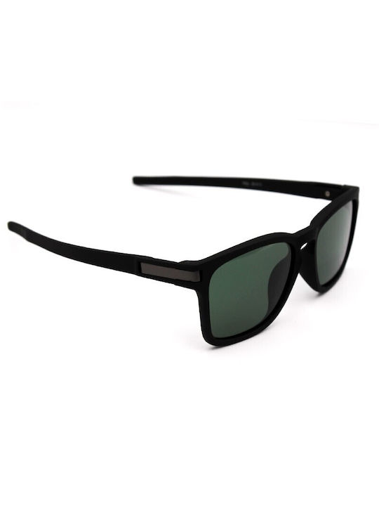 V-store Sunglasses with Black Plastic Frame and Green Polarized Lens POL20.513DARKGREEN