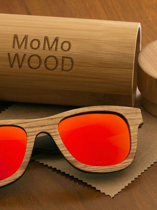 V-store Unisex Sunglasses with Gray Plastic Frame and Orange Polarized Mirror Lens WD033