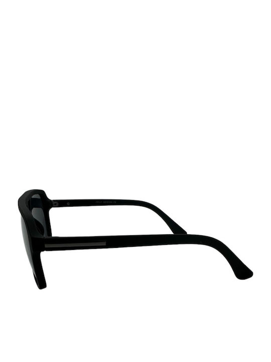 V-store Unisex Γυαλιά Ηλίου με Μαύρο Κοκκάλινο Σκελετό και Μαύρο Polarized Καθρέφτη Φακό POL872MATTEBLACK