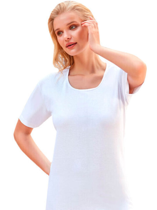 Berrak Women's T-Shirt with Spaghetti Strap White