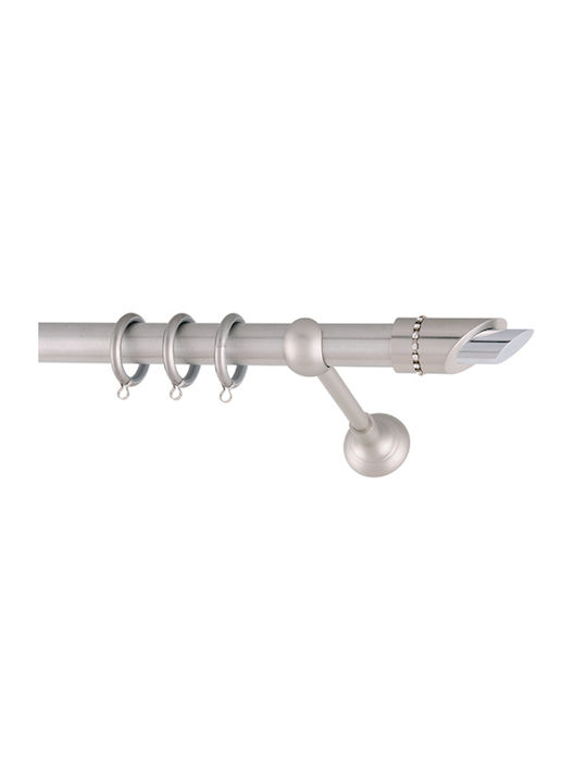 Frans Metallisch Vorhangstange Galea Einfach Φ25mm 400cm Nickel Satin