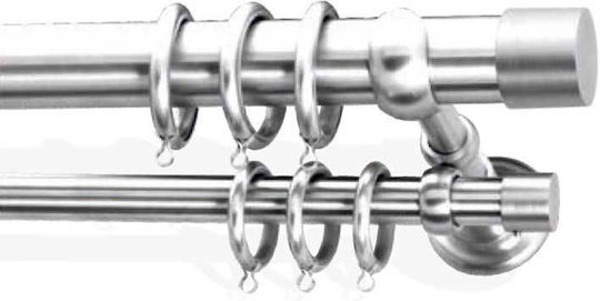 Frans Metallisch Vorhangstange Galea Einfach Φ25mm 160cm Nickel Satin