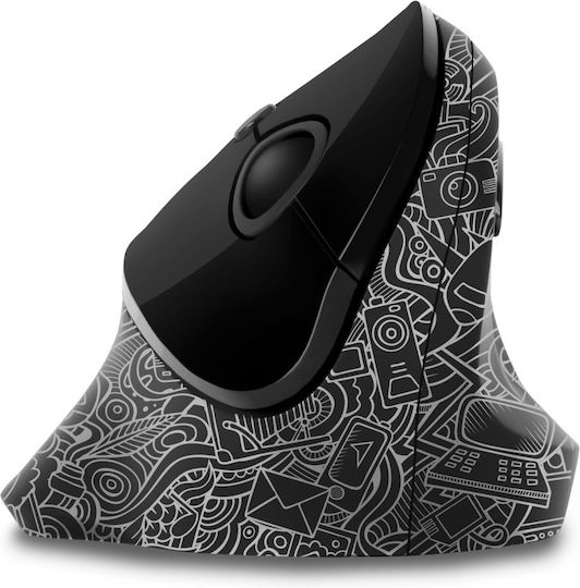 Connect IT Gloss Kabellos Ergonomisch Vertikal Maus Schwarz