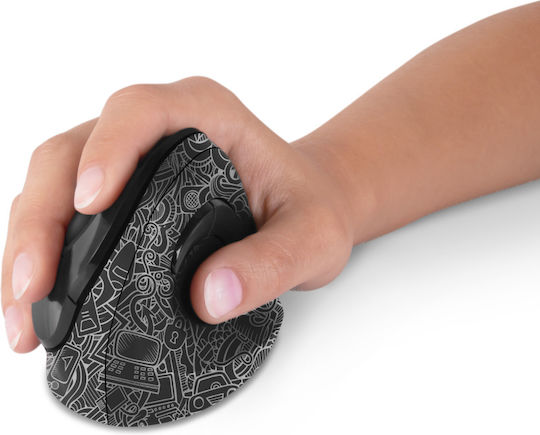 Connect IT Gloss Kabellos Ergonomisch Vertikal Maus Schwarz