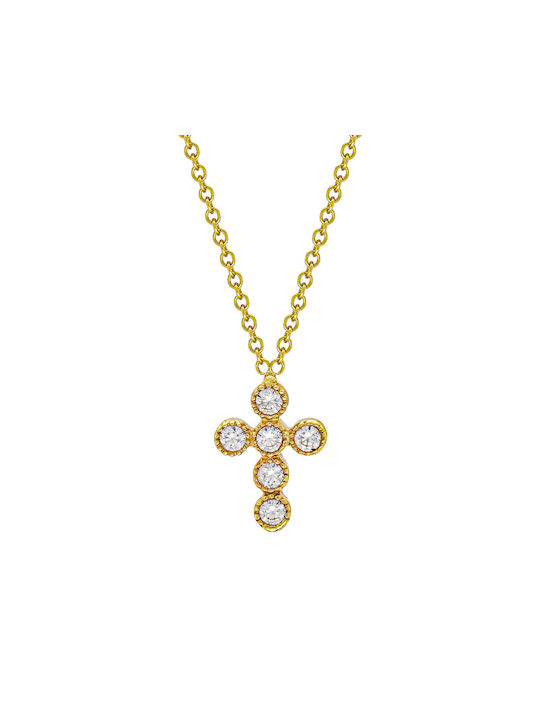 Kiriakos Gofas Gold Cross 9K with Chain