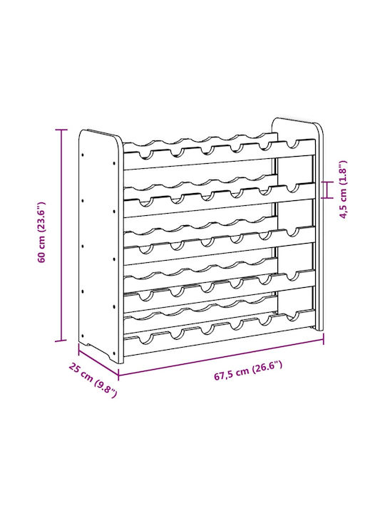 vidaXL Tischplatte Weinkeller Hölzernes Braun 67.5x25x60εκ.