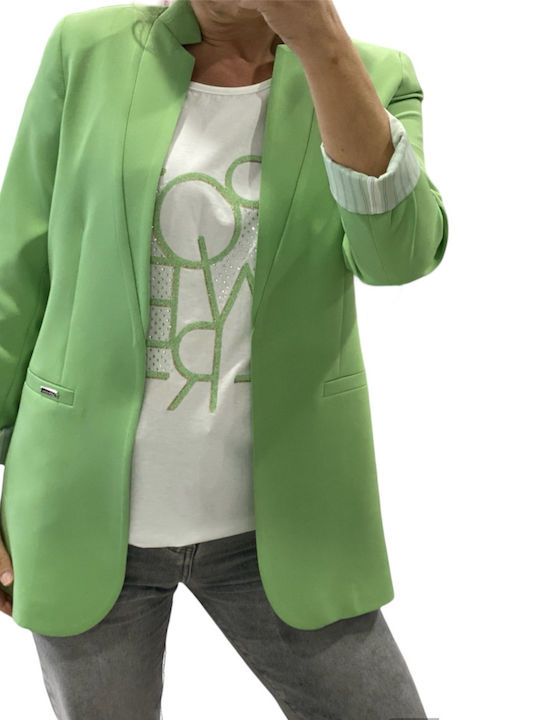 Donna Martha Women's Crepe Blazer Green