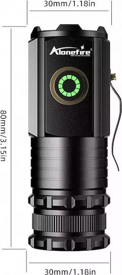 Lumină de lucru și de sit, cu baterie Lanternă LED IP65 cu Luminozitate Maximă 6000lm Turboforce Axios Puternic Profesional Mini Negru