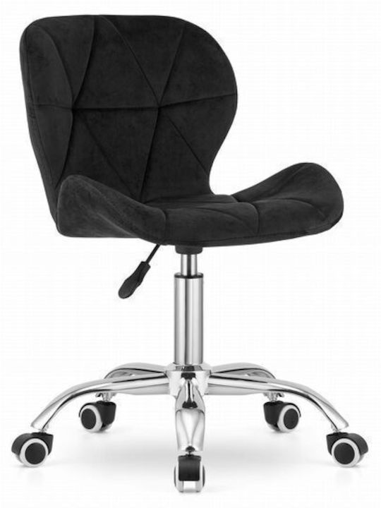 Rotativă Scaun Vizitator cu Roți în Culoare Negru 53.5x55x73.5cm 1buc Rotativă Scaun Vizitator cu Roți în Culoare Negru 53.5x55x73.5cm 1buc