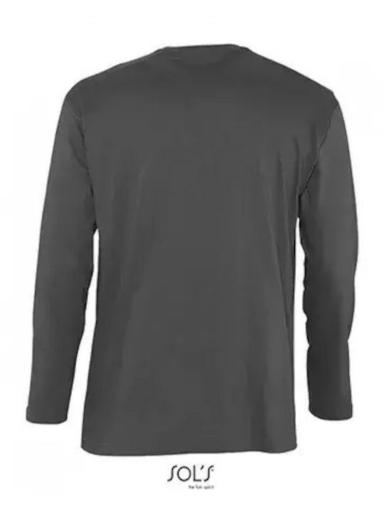 Sol's Monarch Men's Long Sleeve Promotional Blouse Dark Grey