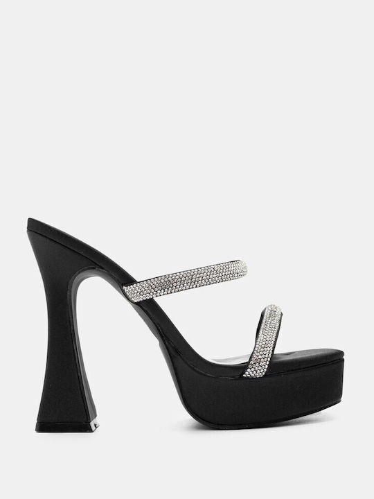 Platform Mules & Strass 4185001-black