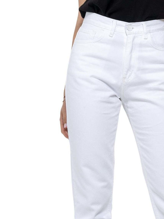 Sac & Co Angela High Waist Women's Jeans in Regular Fit White
