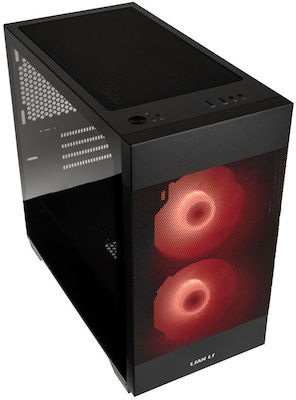 Lian Li Midi Tower Computer Case with Window Panel Black