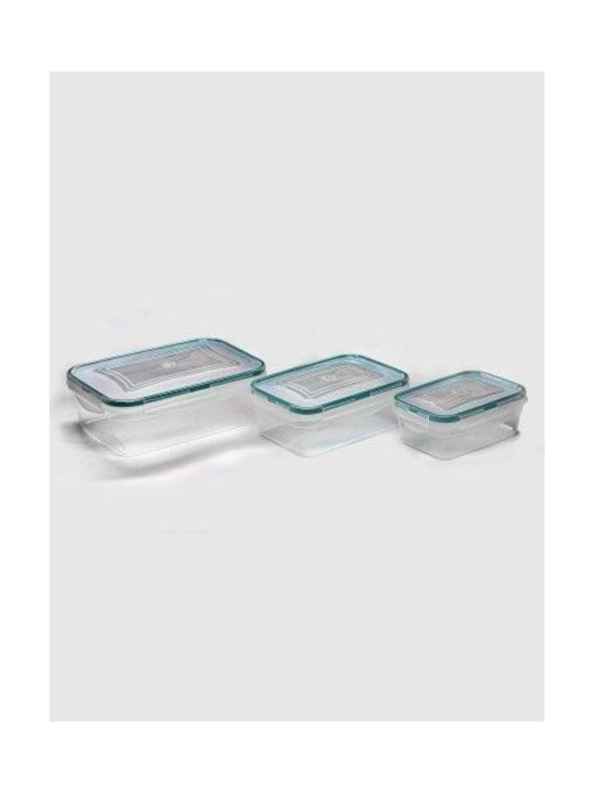 Sterk Cutie pentru Mâncare Plastic Transparent 3buc
