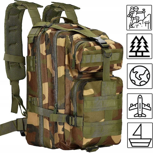 Military Backpack Zola Adjustable Shoulder Straps 45 L Capacity Waterproof Dark Army Model