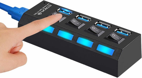 USB Хъб 4 Порта USB 3.0 с Връзка USB-A