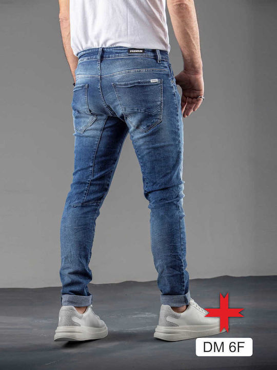 Damaged Jeans Ανδρικό Παντελόνι Τζιν Navy Μπλε