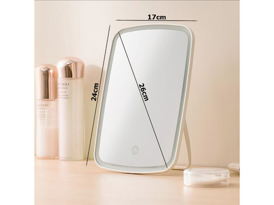 Make-up Mirror 24096 Built-in Led Lighting Micro Usb Type B Cable Charging Rectangular 24x