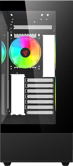 Savio Sigma X1 Gaming Middle Tower Carcasă PC Cu Deschidere Laterală Neagră