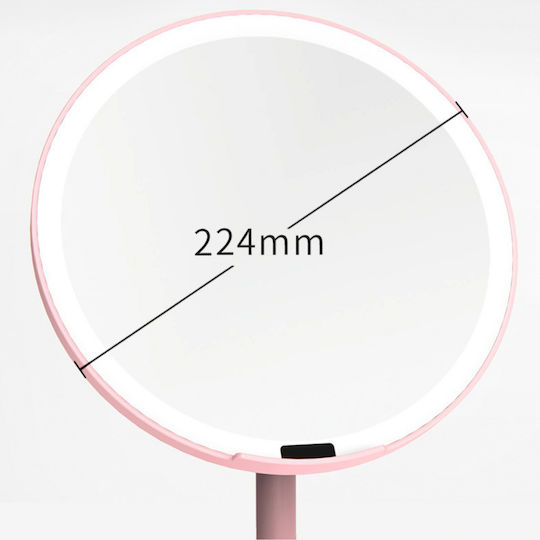 Cosmetic Mirror Led Lighting Makeup Bluetooth Speaker 15w Wireless Phone Charger 7 Rgb Colors 3 Adjustable Temperature Levels Adjustable Intensity Sensor Magnifying Glass