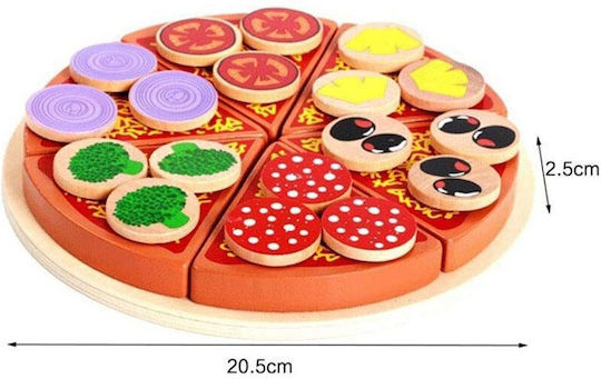Wooden Game Children Zola Pizza Pattern Easy To Slice 27 Pieces