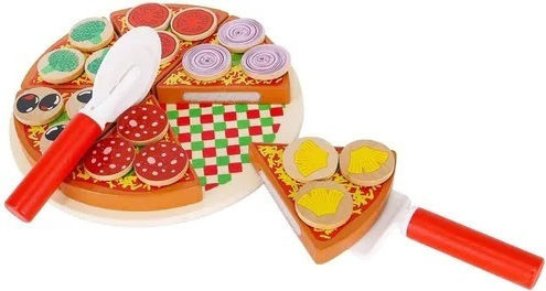 Wooden Game Children Zola Pizza Pattern Easy To Slice 27 Pieces