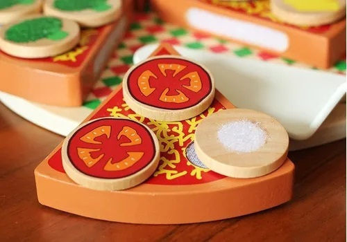 Wooden Game Children Zola Pizza Pattern Easy To Slice 27 Pieces