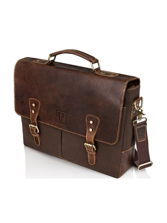 Leather Men's Briefcase Brown