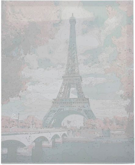 Set de Pictură pe Numere Copii Adulți Acuarele Pânză Zola 40 × 50 Cm Turnul Eiffel