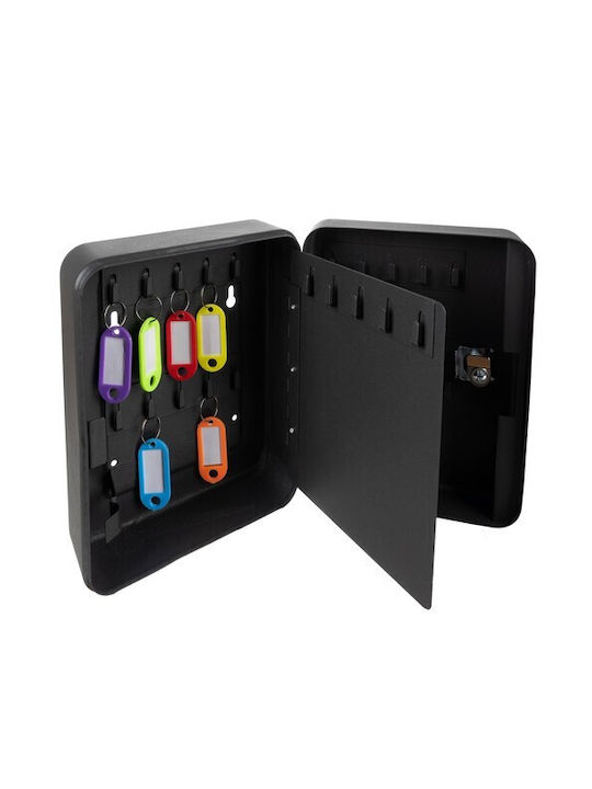 Agățătoare Chei De Perete Metalică 30 Compartimente Cu Încuietoare 20x16x7.7cm