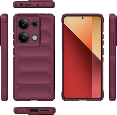 Techsuit Shield Umschlag Rückseite Silikon Burgundisch (Redmi Note 13 Pro 4G / Poco M6 Pro 4G)