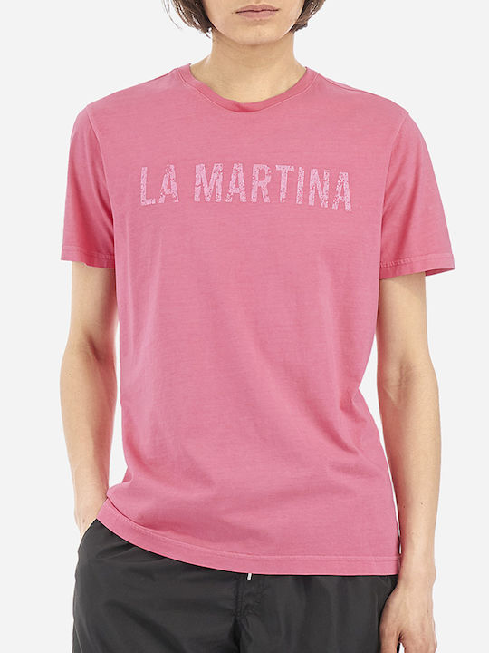 La Martina Ανδρικό T-shirt Κοντομάνικο Pink