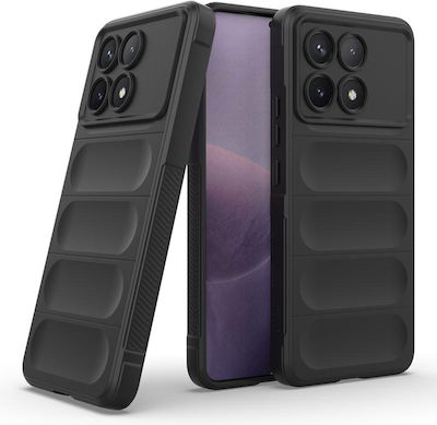 Techsuit Shield Umschlag Rückseite Silikon Burgundisch (Poco X6 Pro)