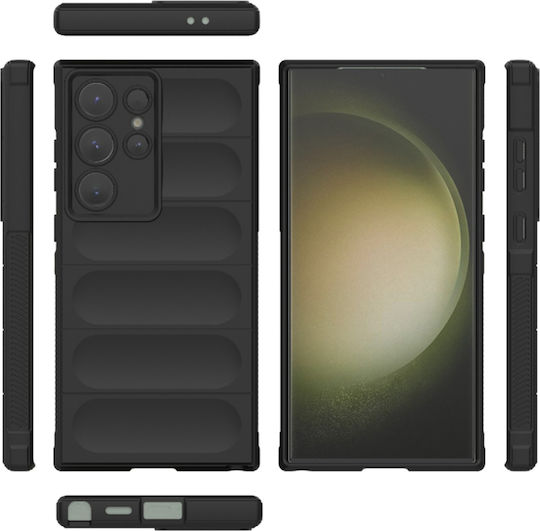 Techsuit Shield Umschlag Rückseite Silikon Schwarz (Galaxy S23 Ultra)