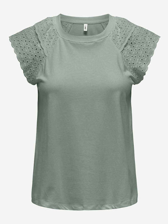 Only Life Women's Blouse Short Sleeve Sage