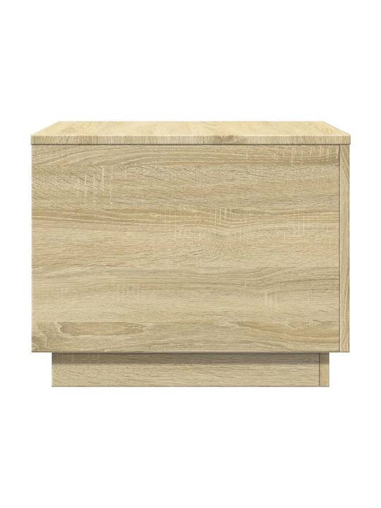 Square Side Table Wooden Sonoma Oak M50xL50xH40cm