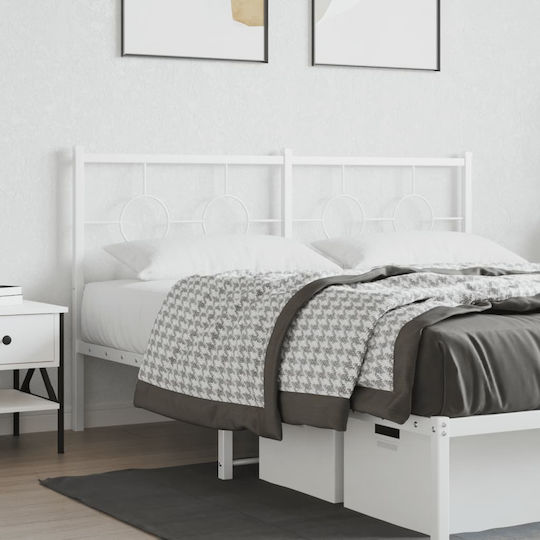 vidaXL Metallic White Bed Headboard 166x91cm