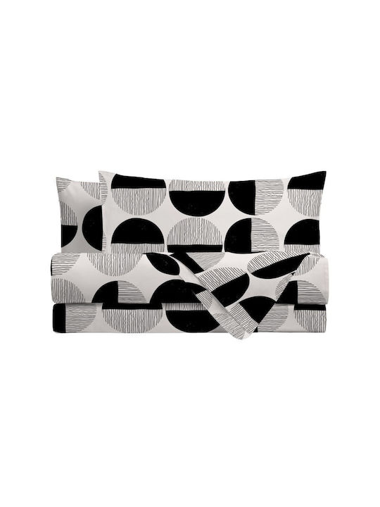 Amo La Casa Sheet Sets Queen with Elastic 170x200cm. Henke Black/Grey 4pcs