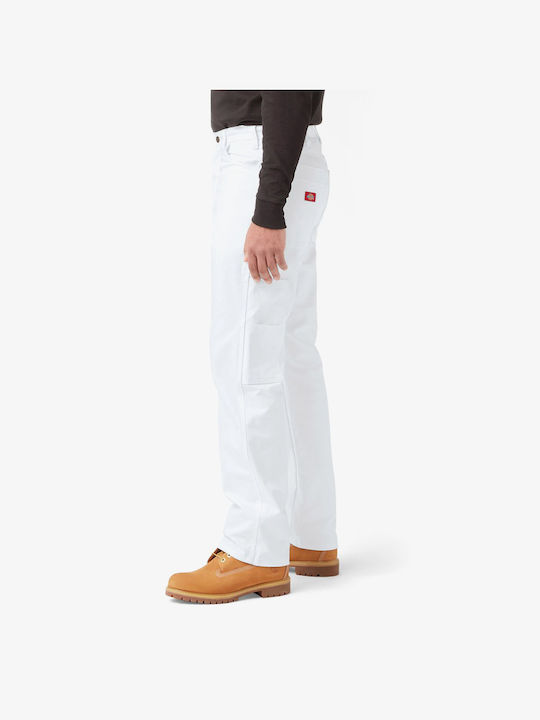 Dickies Ανδρικό Παντελόνι σε Relaxed Εφαρμογή Λευκό