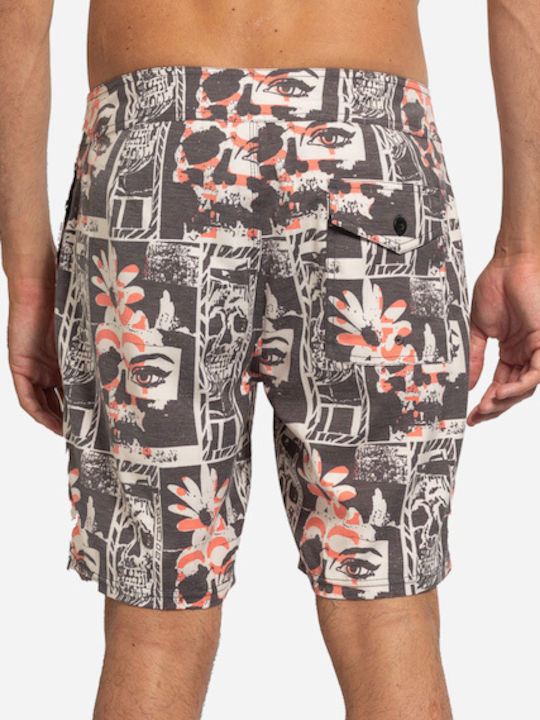 Lost Men's Swimwear Bermuda Black with Patterns