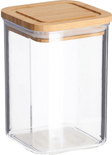 General Use Food Jar with Airtight Lid Plastic Transparent 800ml