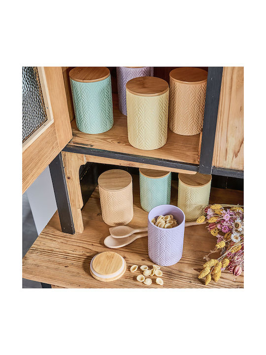 Zeller Vase General Use with Airtight Lid Ceramic Green 720ml