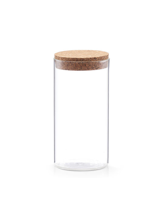 Zeller Vase General Use with Lid Glass Transparent 550ml