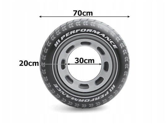 Kids' Swim Ring with Diameter 70cm. Black