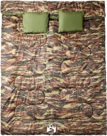 vidaXL Schlafsack Doppelter Green