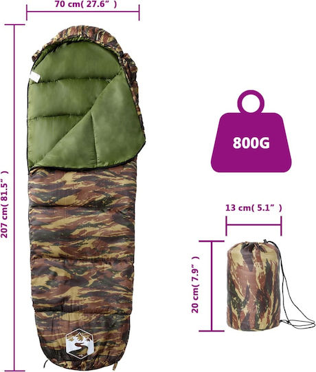 vidaXL Sac de dormit Single Green