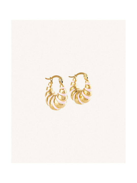 StanStefan Earrings Hoops made of Steel Gold Plated