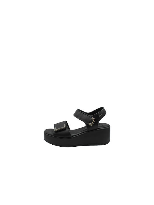 Igi&Co Women's Flat Sandals in Black Color